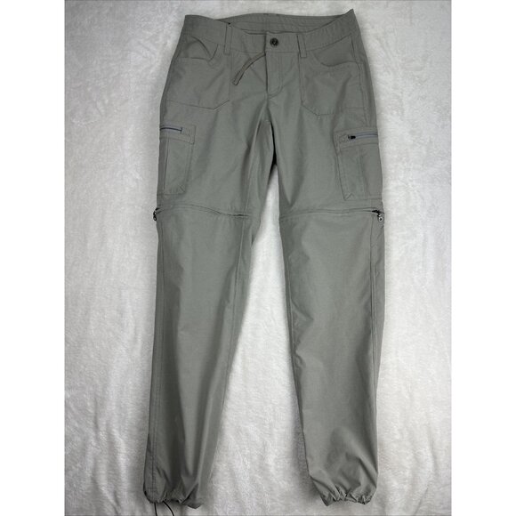 Kuhl Convertible Pants Women's 12 Reg Beige Zip Off Cargo Hiking Lightweight - Picture 1 of 10